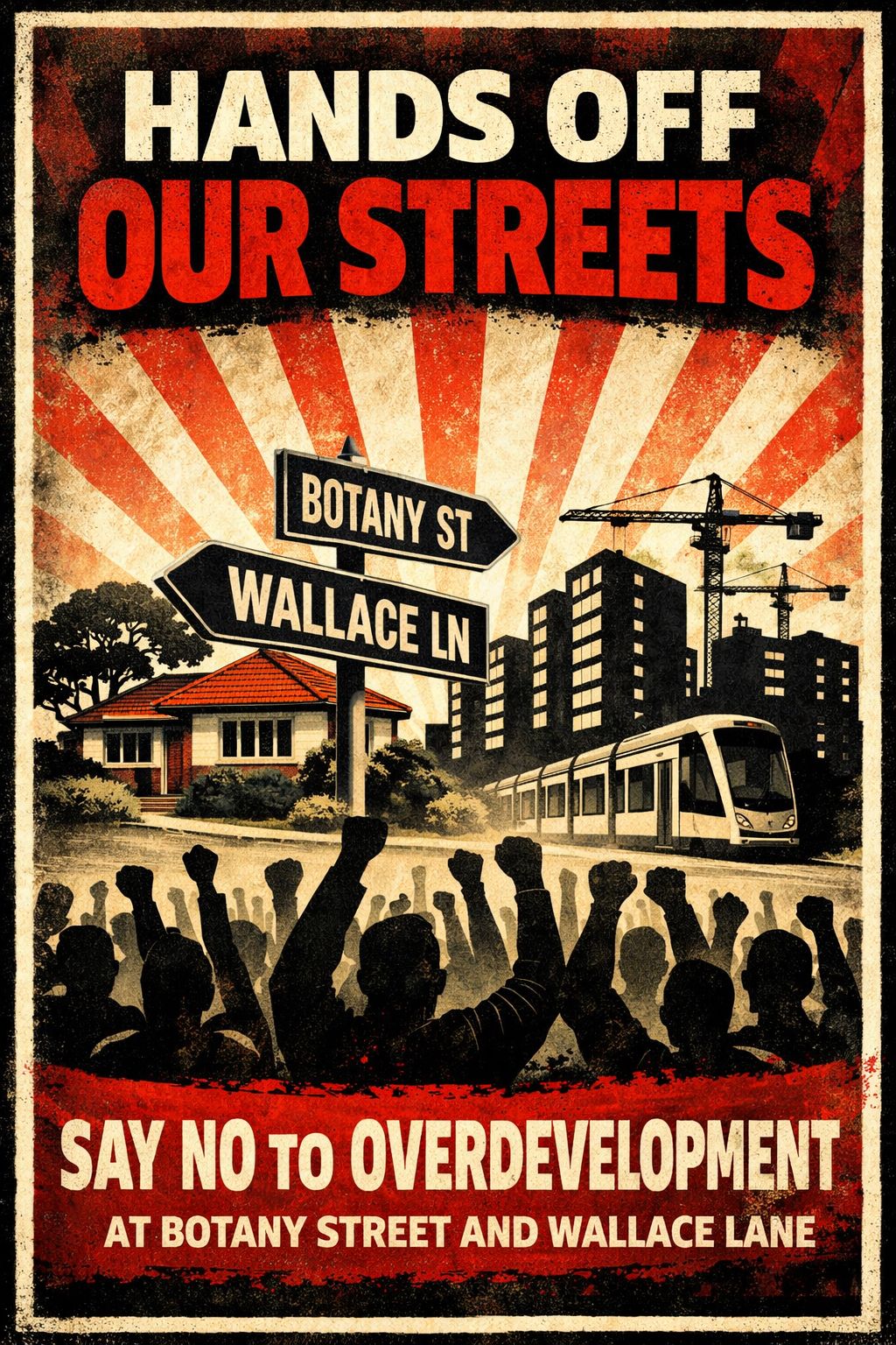 Hands Off Our Streets community poster