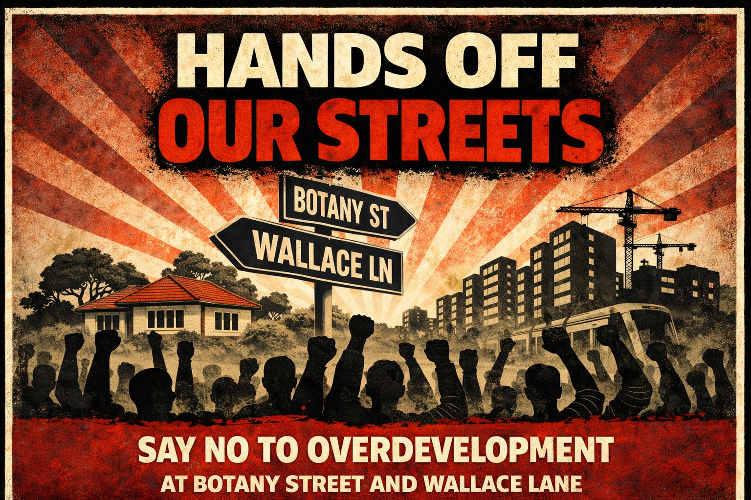 Hands Off Our Streets community poster